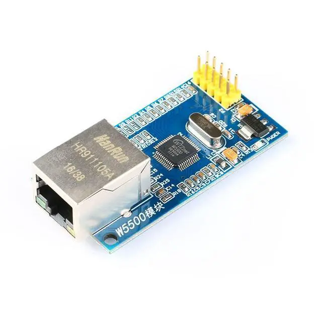 Alt view image 5 of 5 - 2Pcs W5500 Ethernet Network Module SPI Interface Full Hardware TCP/IP Protocol 3.3V 5V W5500 STM32 Microcontroller Ethernet Network for Arduino