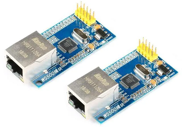 Main image of 2Pcs W5500 Ethernet Network Module SPI Interface Full Hardware TCP/IP Protocol 3.3V 5V W5500 STM32 Microcontroller Ethernet Network for Arduino