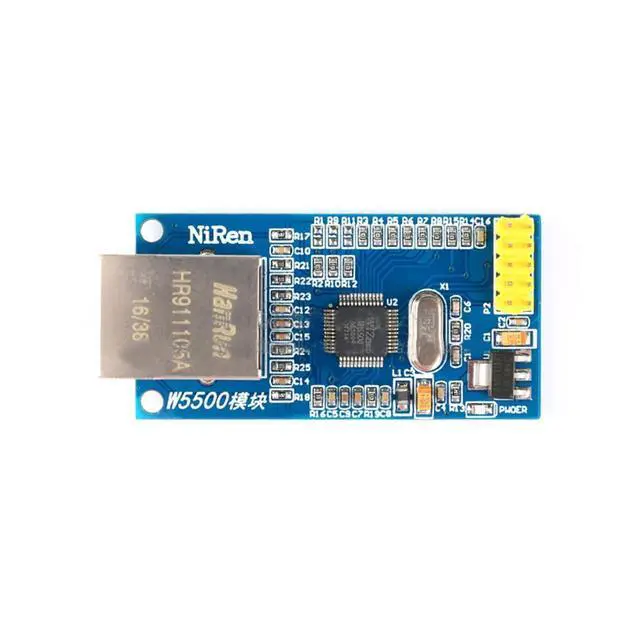 Alt view image 3 of 5 - 2Pcs W5500 Ethernet Network Module SPI Interface Full Hardware TCP/IP Protocol 3.3V 5V W5500 STM32 Microcontroller Ethernet Network for Arduino