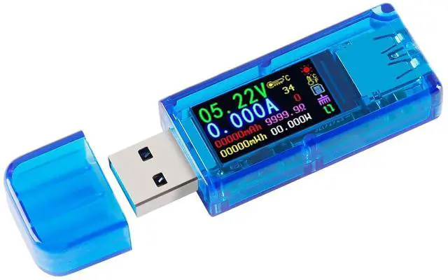 Main image of AT34 Battery Tester USB 3.0 Voltage Tester IPS Color Display 3.7-30V Voltage Meter 0-4A AMP Meter Multifunctional Multimeter Support Charging Power Test for Multiple Devices with Shell