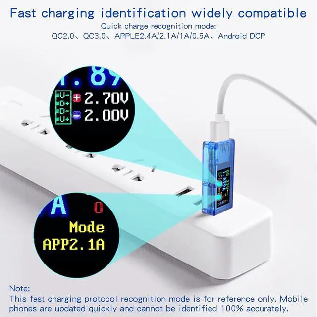 Alt view image 3 of 7 - AT34 Battery Tester USB 3.0 Voltage Tester IPS Color Display 3.7-30V Voltage Meter 0-4A AMP Meter Multifunctional Multimeter Support Charging Power Test for Multiple Devices with Shell