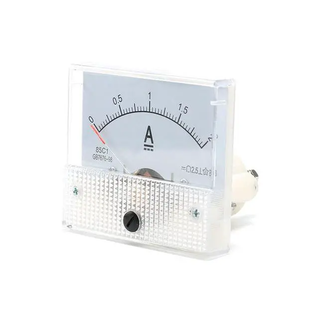 Alt view image 2 of 3 - DC Pointer Ammeter 85C1 Current Voltmeter Panel 2.5 Accuracy DC 0-2A 85C1 Analog Small Meter 2A Mechanical Meter Front Face 65 * 56MM