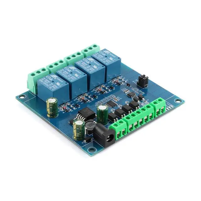 Alt view image 2 of 6 - Modbus RTU 4 Channel Relay Module with RS485/TTL UART, 1 Input 1 Output, 7-24V Anti-Reverse Protection for Industrial Home Automation