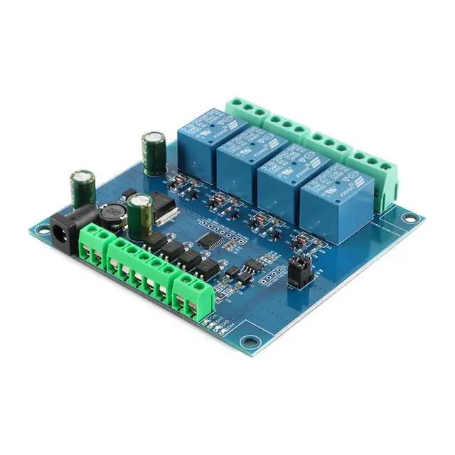 Alt view image 3 of 6 - Modbus RTU 4 Channel Relay Module with RS485/TTL UART, 1 Input 1 Output, 7-24V Anti-Reverse Protection for Industrial Home Automation