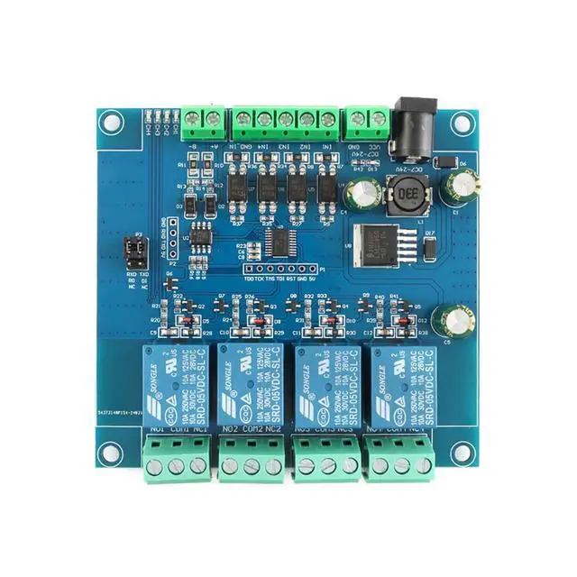 Alt view image 4 of 6 - Modbus RTU 4 Channel Relay Module with RS485/TTL UART, 1 Input 1 Output, 7-24V Anti-Reverse Protection for Industrial Home Automation