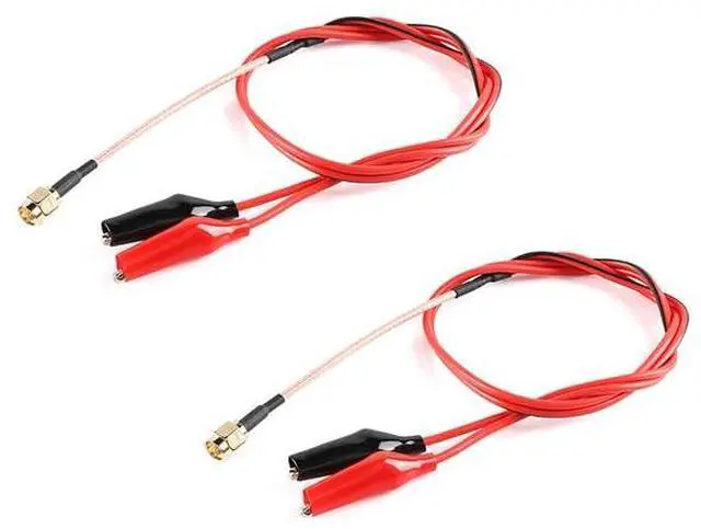 Main image of SMA Male to Double Alligator Clips Tester Cable-RG316 50cm RF Alligator Clips Electrical with Wires Crocodile Clip Thread 2PCS