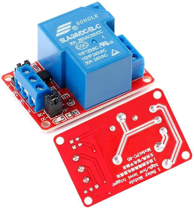Main image of 24V 30A Relay Module, 1 Channel, Optocoupler Isolation, High/Low Trigger for Automation Control