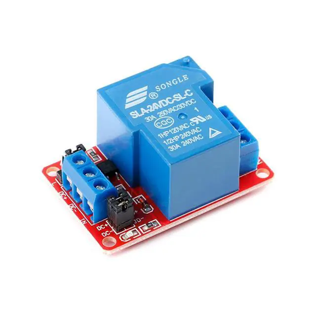 Alt view image 2 of 6 - 24V 30A Relay Module, 1 Channel, Optocoupler Isolation, High/Low Trigger for Automation Control