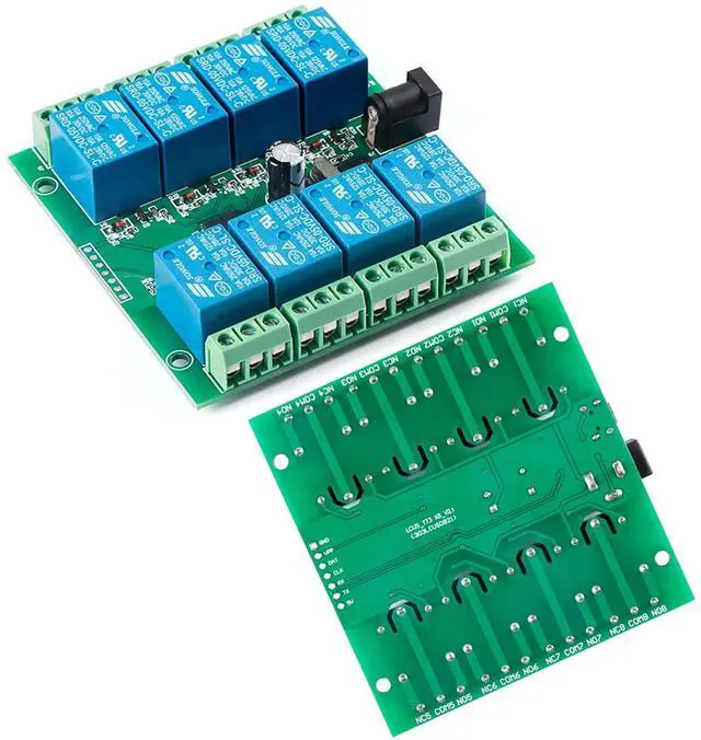 Main image of LCUS-8 USB Relay Module 8 Channel with Overcurrent Protection for Home Automation, Serial Control, Intelligent USB Switch
