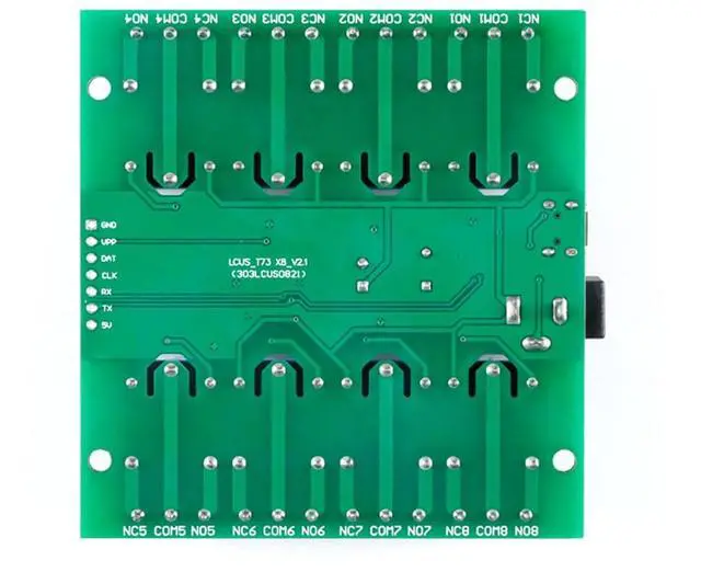 Alt view image 5 of 5 - LCUS-8 USB Relay Module 8 Channel with Overcurrent Protection for Home Automation, Serial Control, Intelligent USB Switch