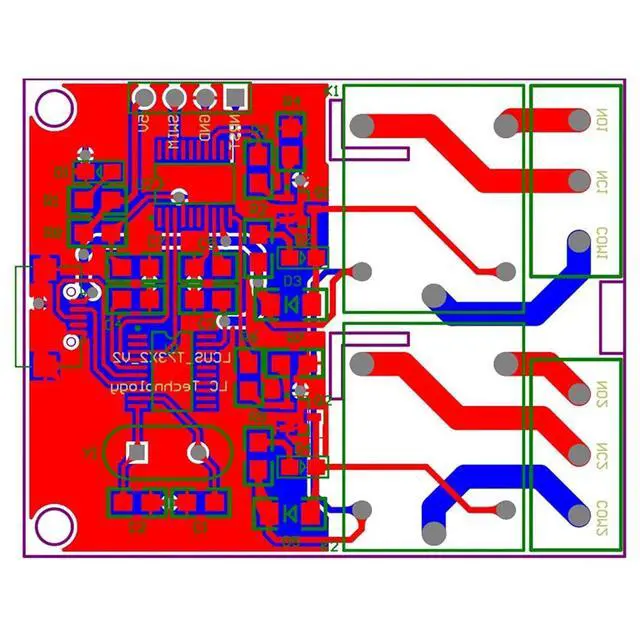 Alt view image 2 of 6 - LCUS-2 USB Relay Module 2 Channel with Overcurrent Protection for Home Automation, Serial Control, Intelligent USB Switch