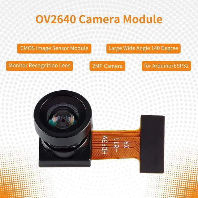 Alt view image 3 of 6 - OV2640 Camera Module 200W Pixel Large Wide Angle 140 Degree Monitoring Identification Cam Module 2MP CMOS Mini Camera 24P Connector Support JPEG Output