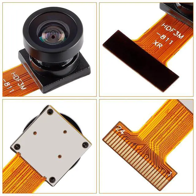 Alt view image 5 of 6 - OV2640 Camera Module 200W Pixel Large Wide Angle 140 Degree Monitoring Identification Cam Module 2MP CMOS Mini Camera 24P Connector Support JPEG Output