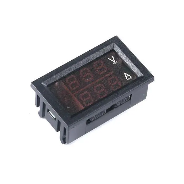 Alt view image 3 of 6 - 3 Pack 0.28" Digital Voltmeter Ammeter DC 100V 10A Amp Voltage Current Meter Tester 3 Bits Blue + Red Dual LED Display Panel with Connect Wires