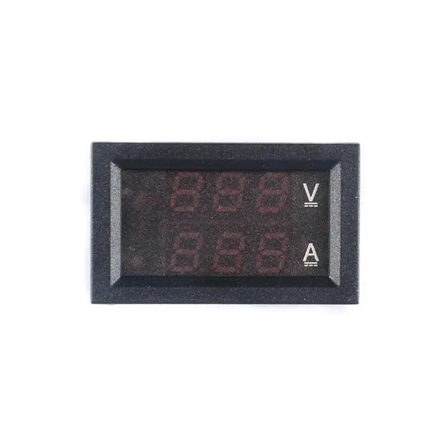 Alt view image 5 of 6 - 3 Pack 0.28" Digital Voltmeter Ammeter DC 100V 10A Amp Voltage Current Meter Tester 3 Bits Blue + Red Dual LED Display Panel with Connect Wires