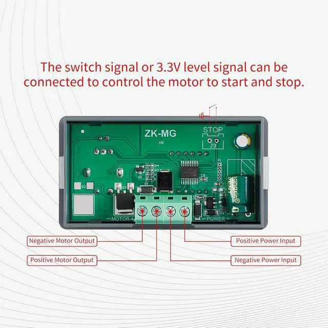 Alt view image 3 of 7 - ZK-MG PWM Motor Speed Controller LED Digital Display Adjustable Signal Generator Driver Module 5V 12V 24V DC Motor Governor High Precision Speed Regulator with Shell