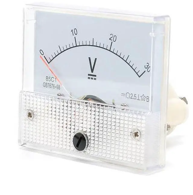 Main image of 85C1 DC 30V Pointer Voltmeter Analog Volt Panel Meter Gauge Front Face 65 * 56MM Analog Small Meter 0-30V 85C1