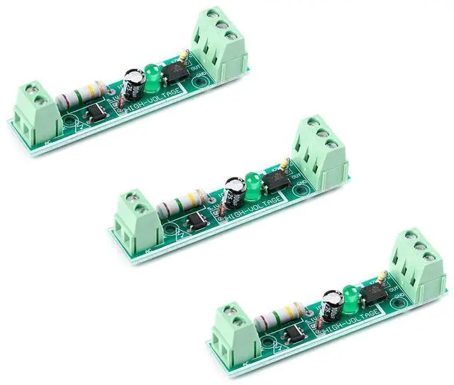 Main image of 3Pcs 1Channel AC Optocoupler Module 220V Voltage Detect Optocoupler Isolation Microcontroller TTL Level 3V-5V