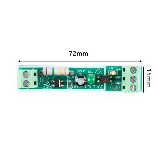 Alt view image 6 of 6 - 3Pcs 1Channel AC Optocoupler Module 220V Voltage Detect Optocoupler Isolation Microcontroller TTL Level 3V-5V