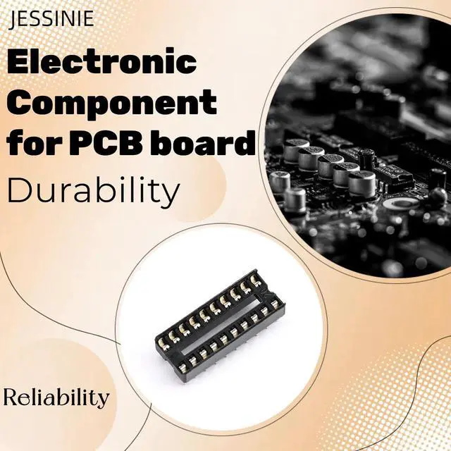 Alt view image 4 of 7 - 10Pcs 20P IC Socket DIP Integrated Circuit IC Sockets Adaptor Solder Type 2.54mm Pitch Dual Row 20 Flat Pin