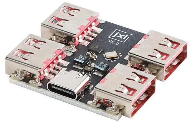 Alt view image 3 of 5 - 3pcs XL334P4 Type-C USB2.0 Multi-Port Hub Module with 4-Port Docking Station Board