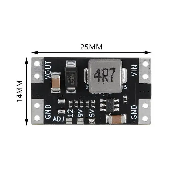 Alt view image 2 of 6 - 5pcs XL3608 5V 2A DC-DC Boost Module Compact Power Supply with 2.5V-11.5V Input