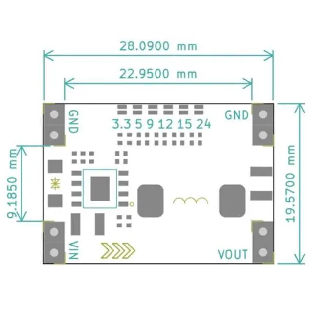 Alt view image 3 of 6 - 5 Pack DC-DC Buck Step Down Converter Board Power Module 5A DC 5-30V to Output DC 3.3V Synchronous