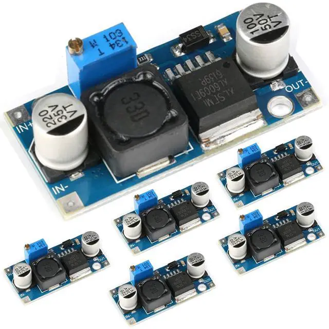 Main image of 6 Pack DC-DC Adjustable Boost Module XL6009 Power Supply, 4A Current, 3.5V-32V Input, 6V-35V Output