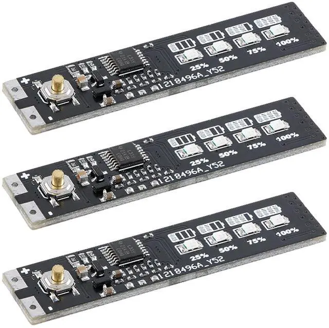Main image of 3pcs 1-4 Series 3.7V li Battery Power Indication Display Module Detection Board