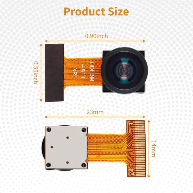 Alt view image 6 of 6 - OV2640 Camera Module 200W Pixel Large Wide Angle 140 Degree Monitoring Identification Cam Module 2MP CMOS Mini Camera 24P Connector Support JPEG Output