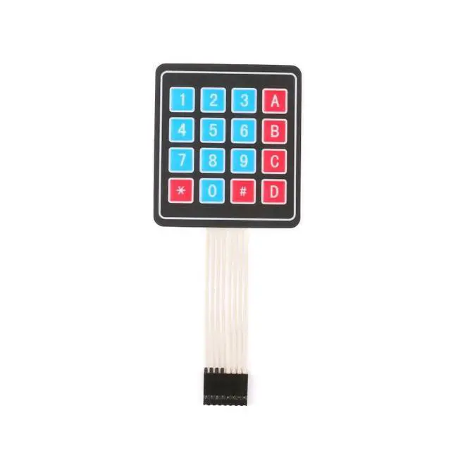 Alt view image 4 of 6 - 10Pcs 4 x 4 Matrix Array Membrane Switch 76.9*76.9mm Keypad Keyboard 16 Key Matrix Array Membrane Switch Microcontroller Extended Keyboard 8Pin Dupont for Arduino