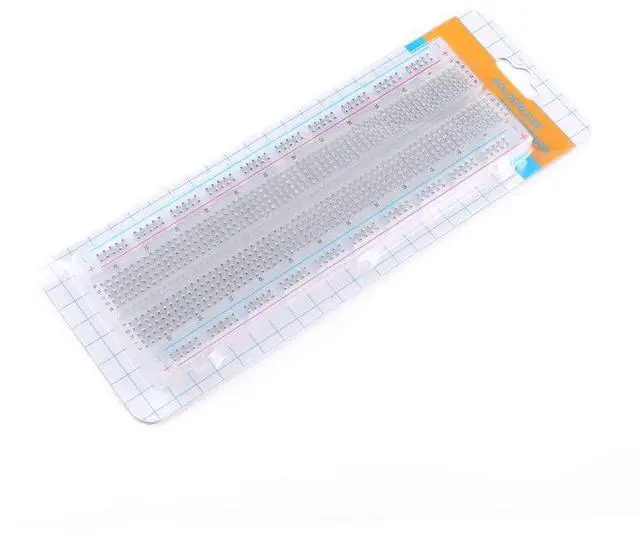 Alt view image 2 of 6 - 5Pcs MB-102 Breadboard Transparent Breadboard with 830 Tie Points Solderless Breadboard Experimental Board Universal Board 165×55×10mm MB-102