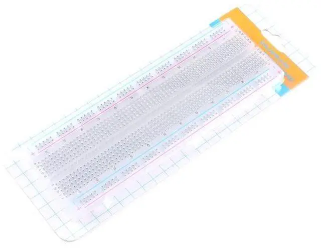 Alt view image 3 of 6 - 5Pcs MB-102 Breadboard Transparent Breadboard with 830 Tie Points Solderless Breadboard Experimental Board Universal Board 165×55×10mm MB-102