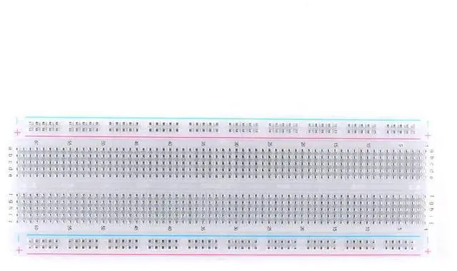 Alt view image 5 of 6 - 5Pcs MB-102 Breadboard Transparent Breadboard with 830 Tie Points Solderless Breadboard Experimental Board Universal Board 165×55×10mm MB-102