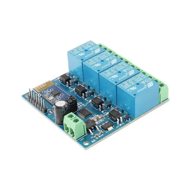 Alt view image 2 of 5 - 12V 4 Channels Bluetooth Relay Module 4 Way Bluetooth Wireless Smart Relay Module Smart Home Phone APP Remote Control Switch