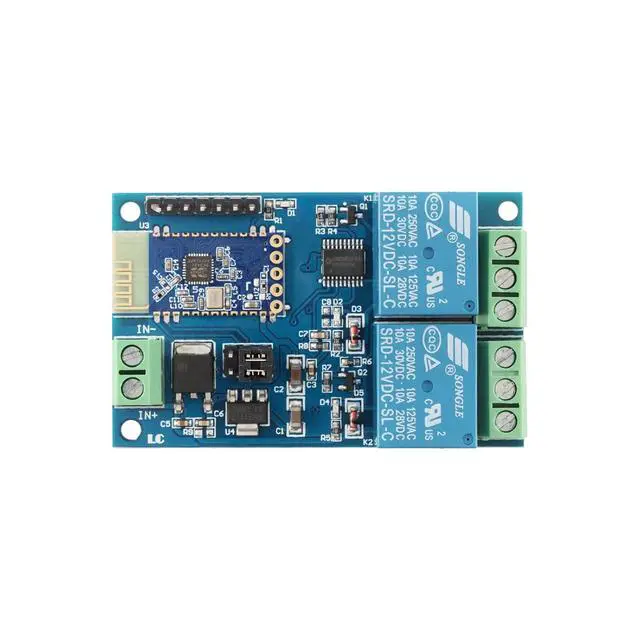Alt view image 3 of 5 - 12V Dual Way Bluetooth Relay Module 12V 10A Wireless Smart Relay Module IoT Smart Home Phone APP Remote Control Switch
