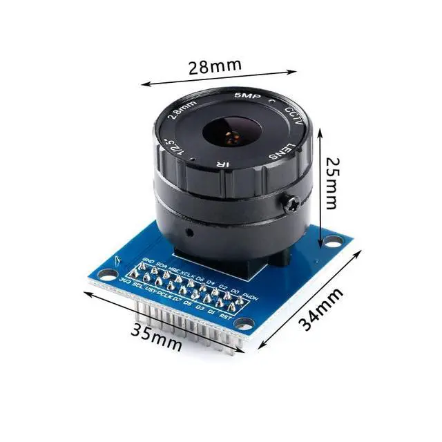 Alt view image 5 of 5 - OV7670 Camera Module 3.3V with Adjustable Macro, Universal CS Adapter, SCCB IIC Interface, RGB YUV Output for DIY Projects
