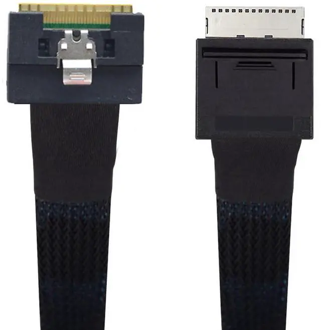 Main image of xiwai Oculink SFF-8611 8i PCIe PCI-Express to SFF-8654 8i 8X Extension Cord Slimline Data Active Cable for SSD(1.6FT)
