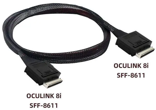 Alt view image 3 of 7 - xiwai OCuLink PCIe PCI-Express SFF-8611 8X 8-Lane to OCuLink SFF-8611 8X SSD Data Active Cable 50cm