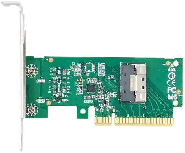 Main image of xiwai PCIE5.0 Extender Adapter PCI-Express 8X to MCIO 8i Mini Cool Edge IO SFF-TA-1016 Interface Expansion Controller Card for Mainboard SSD Graphics Card