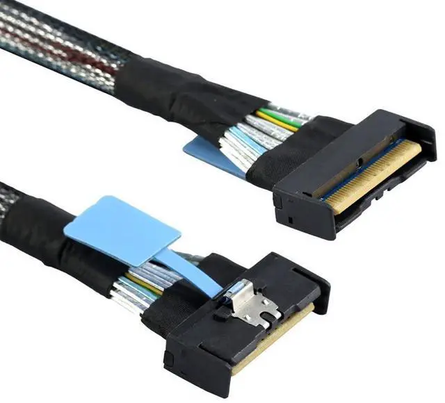 Alt view image 2 of 7 - xiwai Slimline MCIO 8i 74Pin Male to MCIO PCIE 5.0 4.0 74Pin Male Extender Cord, PCI-E 5.0 Mini Cool Edge IO MCIO Cable 50cm