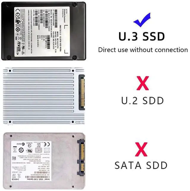 Alt view image 2 of 7 - JSER U.2 U2 SFF-8639 NVME PCIe SSD Cable Male to Female Extension 50cm 68pin