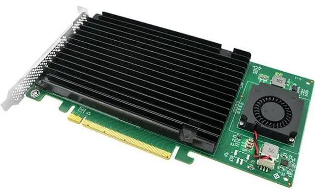 Alt view image 3 of 4 - Quad PCIe 3.0 x16 M.2 NVMe SSD Switch Controller Adapter with PLX 8747 PCI Express 3.0 x16 Switch to 4 Ports M.2 Adapter Card-LRNV9547-4I