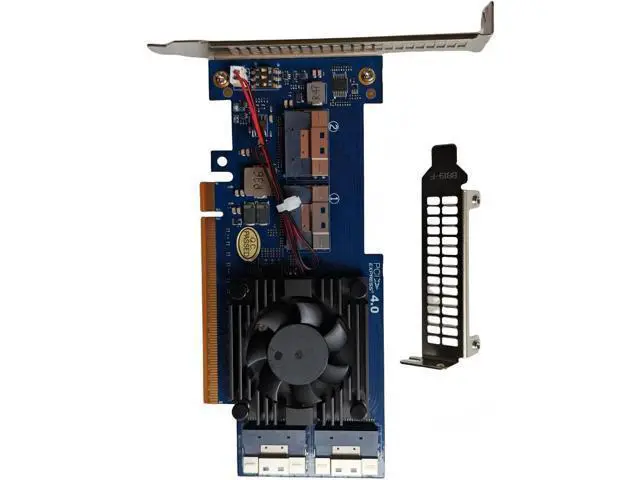 Alt view image 3 of 7 - PLX8848 PCIe 4.0 x16 to Four 4 Ports SlimSAS SFF-8654 8i Switch Adapter Support 8*NVMe PEX88048 Applicable to Windows Server/Windows/linux/VMwareESX/ESXi/FreeBSD14/Ubuntu System