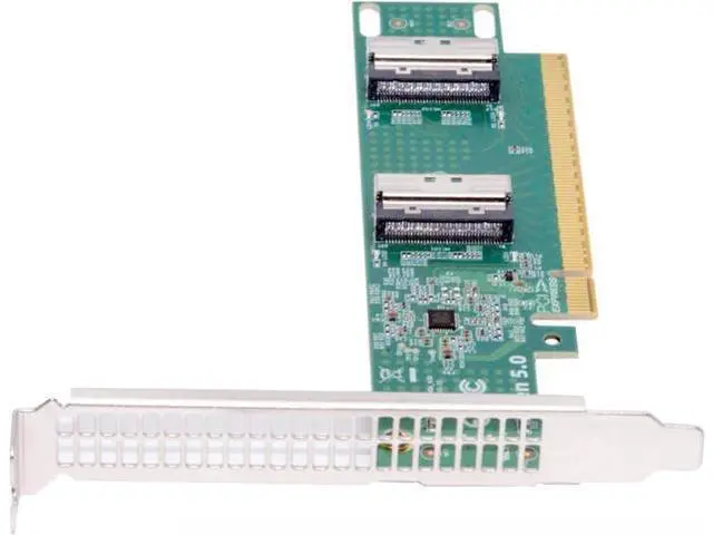 Main image of PCIE5.0 PCI-Express 16x to Dual MCIO 8i Mini Cool Edge IO SFF-TA-1016 VROC Virtual RAID Adapter for Mainboard SSD Graphics Card
