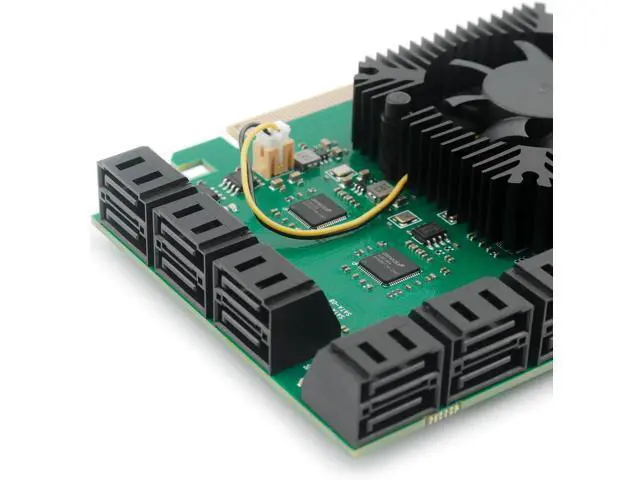 Alt view image 2 of 7 - PCIEx16 to 24-Port SATA 3.0 Expansion Card with 20 inches SATA Bundle Cables for Desktop SSD/HDD, Plug & Play, Compatible with Windows/Linux/ESXi