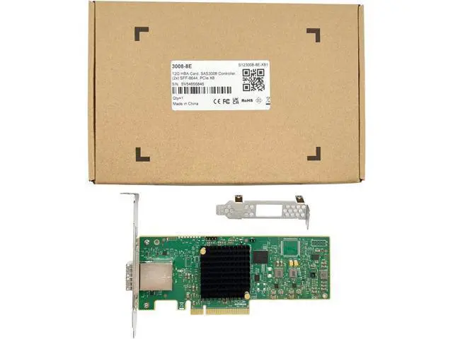 Alt view image 4 of 5 - Broadcom 12G External PCI-E SAS/SATA HBA Controller Card, Compatible for SAS 9300-8E