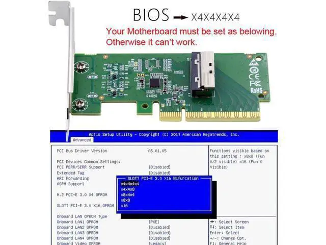 Alt view image 7 of 7 - PCIE 5.0 PCI-Express 8X to MCIO 8i Mini Cool Edge IO SFF-TA-1016 VROC Adapter for Mainboard SSD Graphics Card