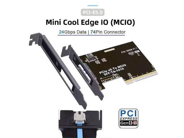 Alt view image 2 of 7 - PCIe 5.0 x8 Host Adapter Card for MCIO 8i (SFF-TA-1016) Port | Add GPUs, NVMe SSDs & Support VROC on Your Motherboard