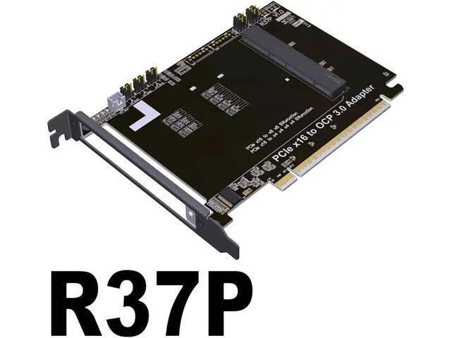 Alt view image 2 of 7 - ADT-R37P PCIe 5.0 x16 to Gen-Z 4C+/SFF-TA-1002 Adapter Card High Performance External PCIe x16 Bifurcation Expansion Support OCP NIC 3.0